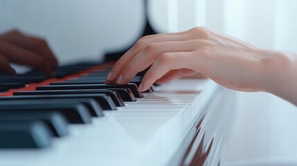 Fototapeta premium Piano Keys Close Up.