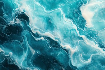 Obraz premium Abstract Swirling Blue and White Liquid Texture