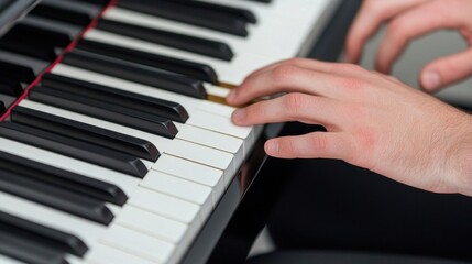 Fototapeta premium Piano Keys Close Up.