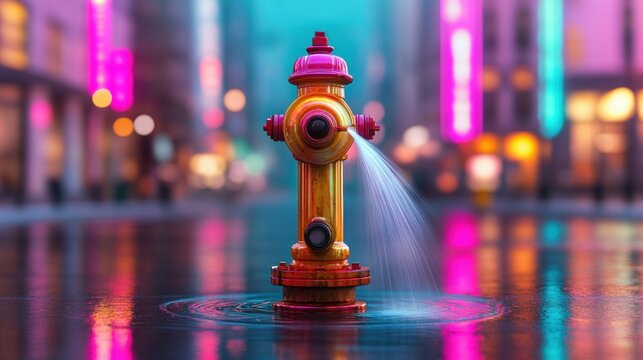 Neon Fire Hydrant.