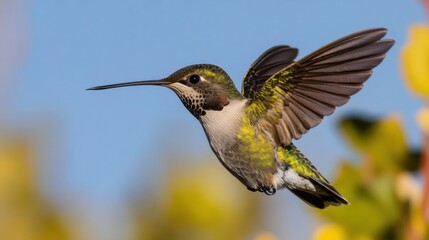Fototapeta premium Hummingbird in Flight.