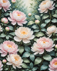 Pink Peonies,