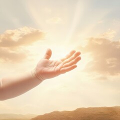 Newborn baby reaching out, symbolizing the start of a new life.