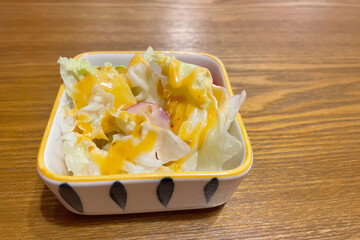 Fresh salad healthy food for diet is low weight