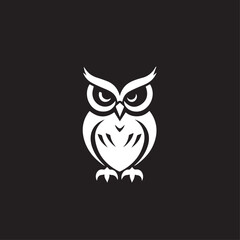 Obraz premium Owl in cartoon, doodle style . Image for t-shirt, web, mobile apps and ui. Isolated 2d vector illustration in logo, icon, sketch style, Eps 10, black and white. AI Generative