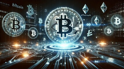 Digital Currency in Motion: A Floating Bitcoin