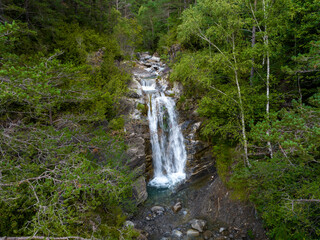 Barranco y cascada del Asieso en el Valle de Tena Huesca