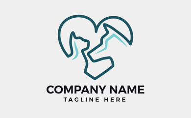Dog And Cat care Logo Template Design Vector, Emblem, Icon, Branding design, Brand identity design, vector illustration.