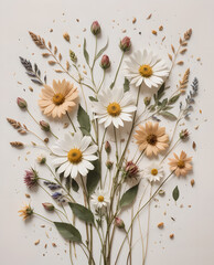 Colorful Dried Flowers Background