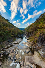 Scenery of Ryuokyo Gorge in Kinugawa, Tochigi Prefecture