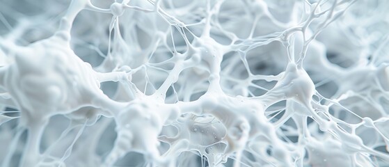  A crisp close-up of a white substance against a gray backdrop, subtly blurring the inner depths