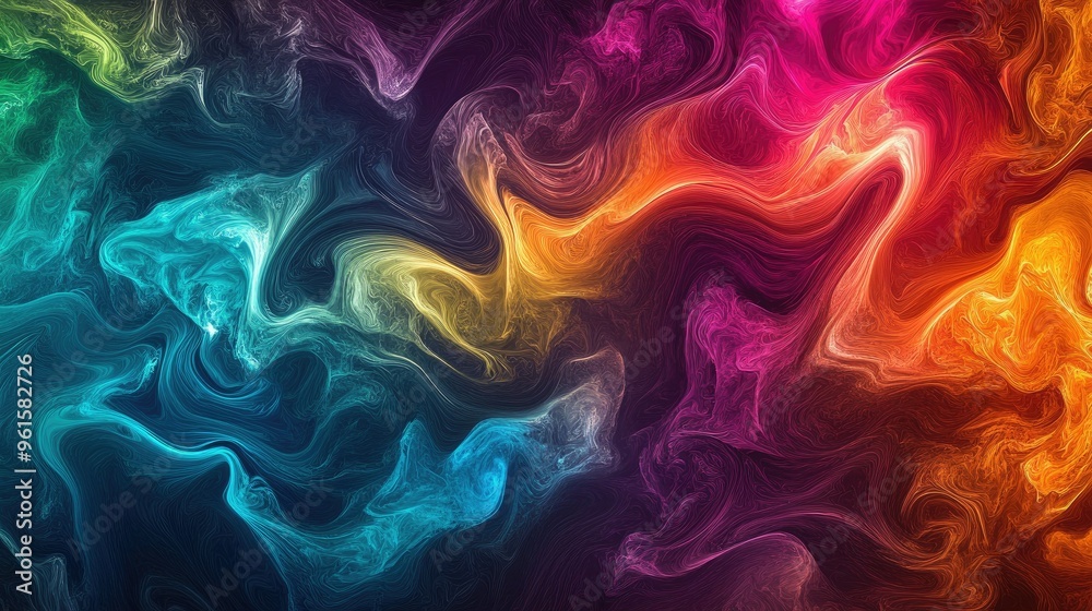Poster Abstract background with colorful, moving patterns and dynamic effects, offering a striking template for modern design and creative projects.