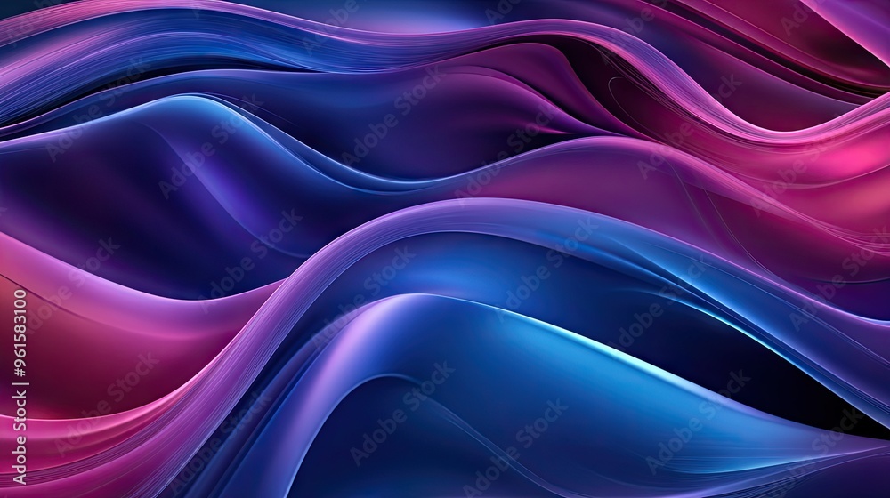 Poster Abstract dynamic wave design with sleek curves and gradients, creating a modern and engaging visual effect for tech and creative projects.