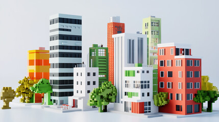 Modular blocks for building construction, designed for versatile use in modern architectural structures. 