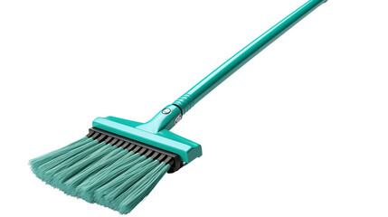 house cleaning mop with long handle, studio view, isolated on transparent background.