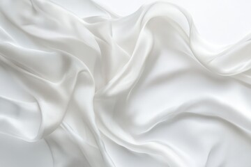 Obraz premium A piece of white fabric captured in mid-motion, appearing to flow or float gracefully in the air