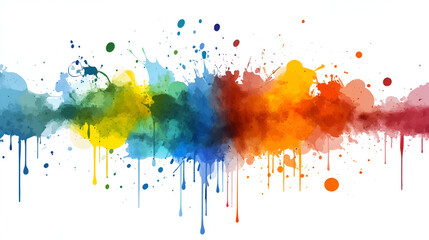 Obraz premium gradient paint colorful background,Splash of paint, Abstract background, Colorful acrylic paint splashing isolated on white background