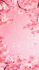 Fototapeta premium pink cherry blossom background