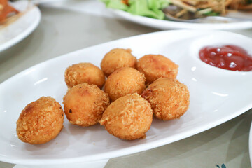 potato ball, cheese ball or fry flour or snack
