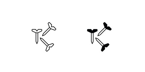 nails set icon with white background vector stock illustration