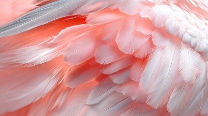 Fototapeta premium A close up of a pink feather with a red tip
