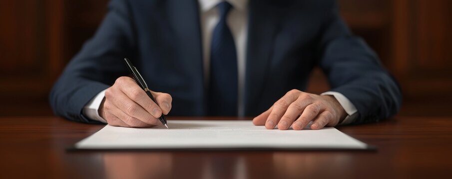 26081157 05 Government officials signing new labor policies affecting the workforce, legislative process, labor reform