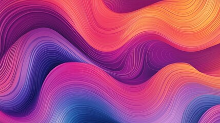 Obraz premium Modern wave pattern with sleek, vibrant curves and smooth gradients, ideal for adding a dynamic and contemporary touch to design projects.