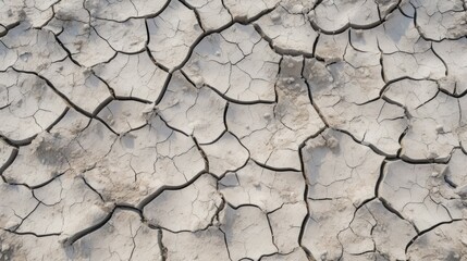 Fototapeta premium A close-up of cracked earth, revealing the harsh realities of drought and the fragility of our planet.