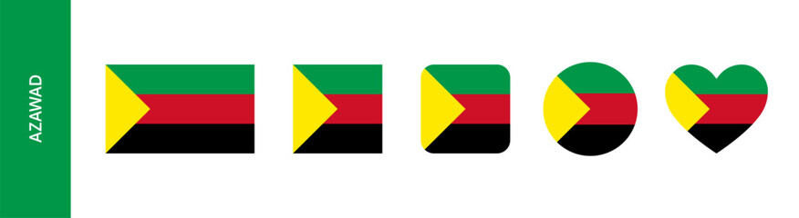 Flag of Azawad or Azawagh