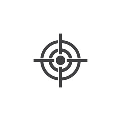 Obraz premium Target shot icon vector illustration template