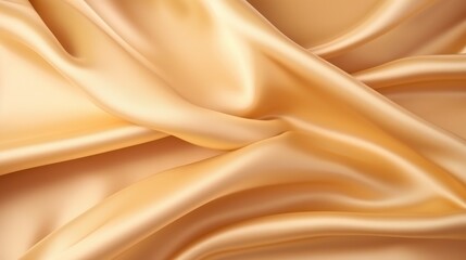 A luxurious, smooth, and silky fabric in a warm, golden hue. The fabric is draped in soft folds, creating a sense of elegance and sophistication.