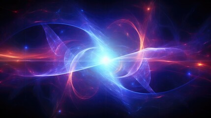 Obraz premium A mesmerizing abstract background with swirling lines of light in vibrant blue and red hues.