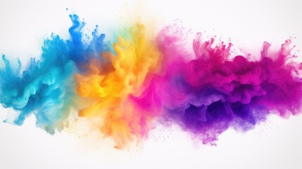 Fototapeta premium A vibrant and abstract image of colorful ink swirling and mixing in water, creating a beautiful and dynamic composition.