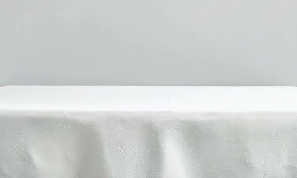 Isolated white tablecloth on white background, Video