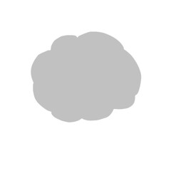 シンプルなグレーの雲のアイコンのイラスト