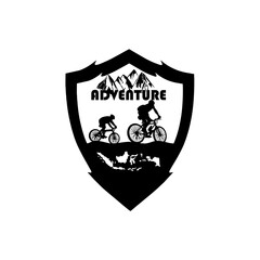 A mountain logo with a simple design, with a touch of a few colors, is suitable for climbing brands or camping equipment companies