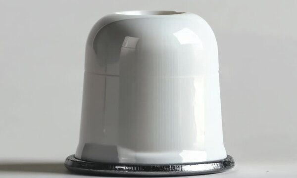 Isolated white thimble on white background, Video