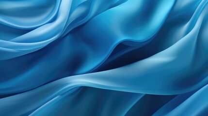 Obraz premium Abstract blue background with smooth, flowing lines. The soft, gentle curves create a sense of tranquility and peace.