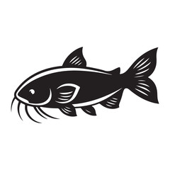 Elegant Catfish Illustration Logo Premium Design Template