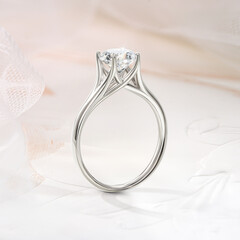 Wedding Ring with natural diamond, lovely style and luxury