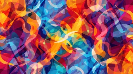 Abstract Colorful Shapes Background.