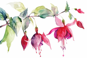 watercolor painting of flowers
