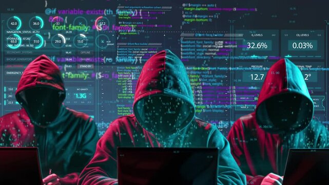 Cyber ​​security and hacker launch attack