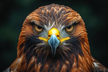 Obraz premium A Close-up Portrait of a Golden Eagle's Intense Gaze