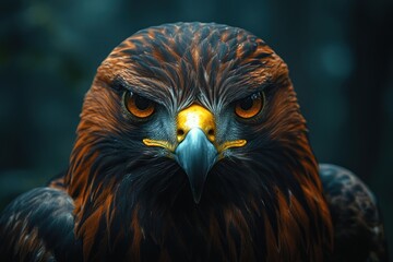 Close-up Portrait of a Golden Eagle with Intense Eyes