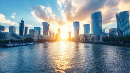 London Skyline at Sunset