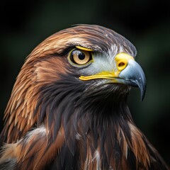 Fototapeta premium Close-Up Portrait of a Golden Eagle with Sharp Focus on Its Eye