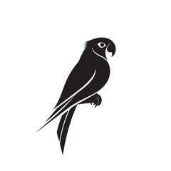 Obraz premium Parrot in cartoon, doodle style . Image for t-shirt, web, mobile apps and ui. Isolated 2d vector illustration in logo, icon, sketch style, Eps 10, black and white. AI Generative