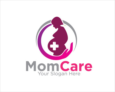 pregnant mom hand care logo designs for medical consult