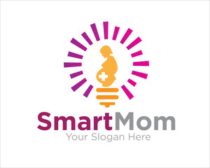 smart pregnant mom logo designs for medical consult